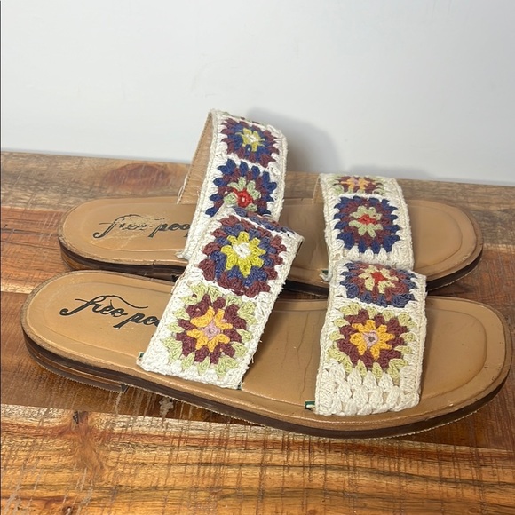 Free People Shoes - Free People Crocheted Boho Sandals with Sunburst Design, Size 40 (9-9.5)